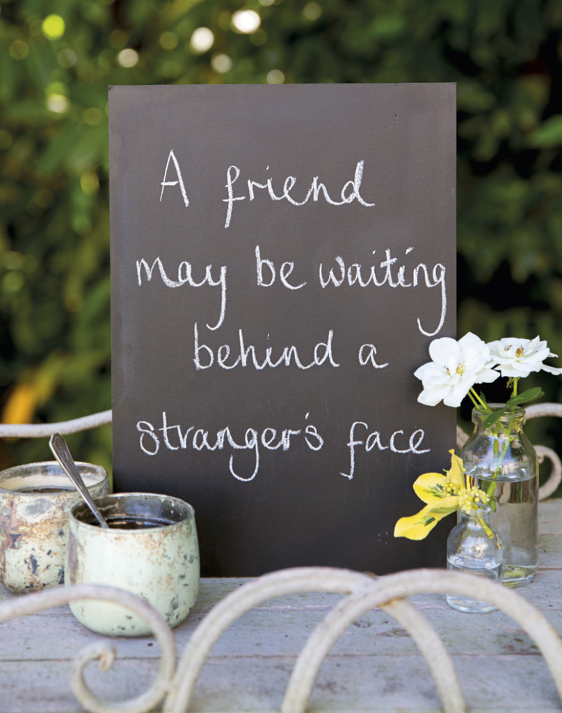 "A friend may be waiting"